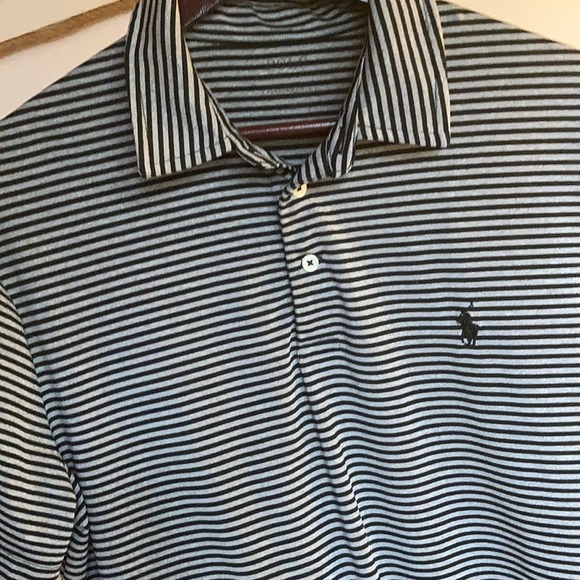 Polo Ralph Lauren Other - Polo Ralph Lauren PERFORMANCE 3 Button Gray with Black Stripes EUC Large